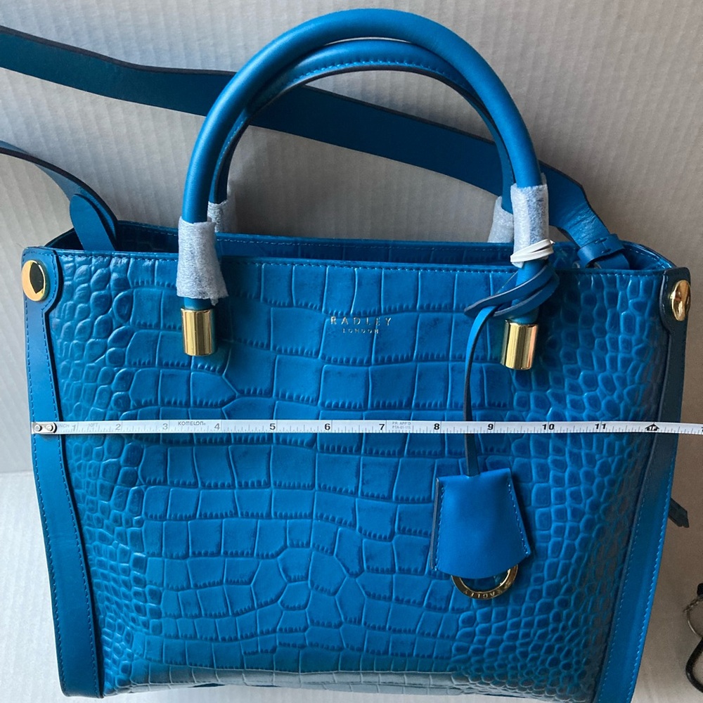 RADLEY LONDON Teal Croc-Embossed Satchel - Picture 4 of 15